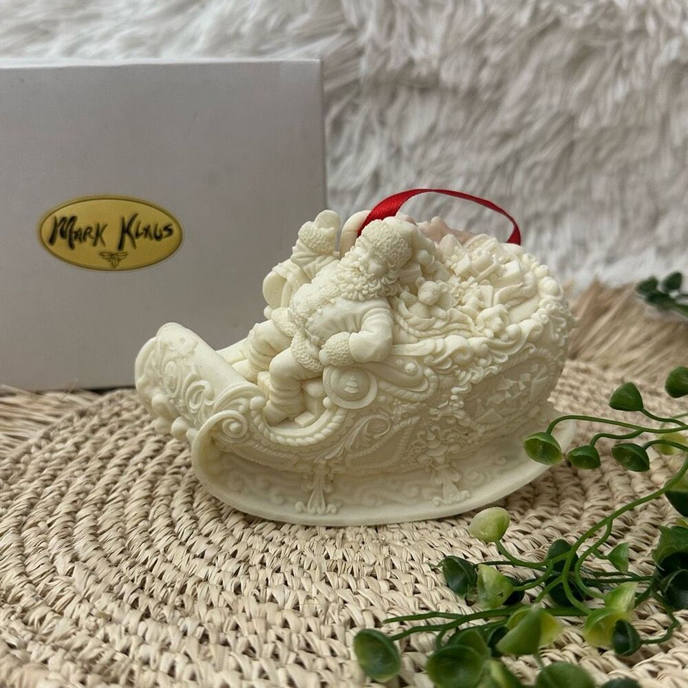 Mark Klaus Ltd. Edition Cold-Cast Porcelain Santa‎ Ornament Reversible